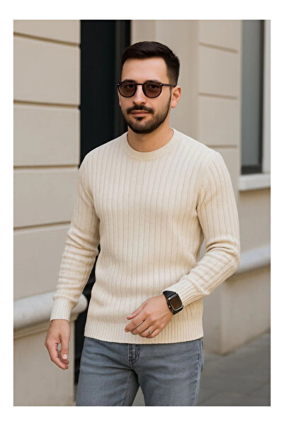 byasafkids Men's Cycling Round Neck Knitwear Sweater Cotton Thick Corded Fabr...