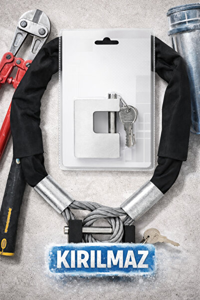 lawrenceshop Motosiklet 1,5 Metre 10 mm Kesilmez Çelik Halat Motosiklet Bağla...