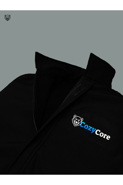 CozyCore Softshell Tulum Su ve Soğuk Geçirmez Siyah