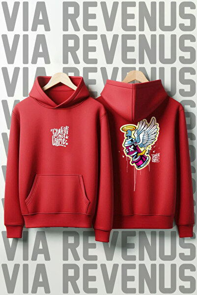 Vordevia Graffiti Is Not a Crime Printed Unisex Oversized Hooded Sweatshirt - Custom Design Graphic Hoodie