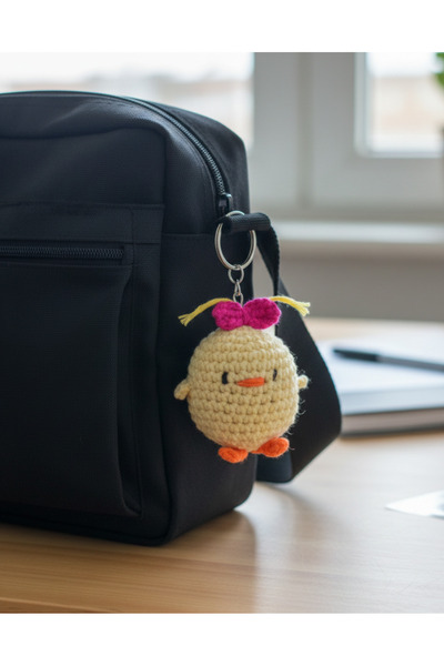 ADeN Accessories & Punch El Örgüsü Tombik Civciv Anahtarlık – Amigurumi El Ya...