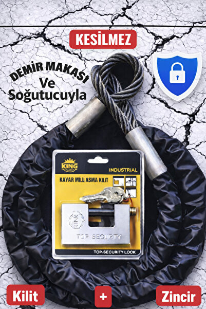 lawrenceshop 10 mm 2 Metre Kesilmez Motorsiklet Zincir Kilit | Güçlü Motor Ki...