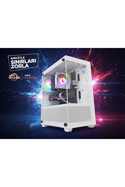 Smart BM ROGUE WHITE PC - Ryzen 5 1500X / 16GB DDR4 RAM / 240GB SSD / AMD RX 550 4GB Masaüstü PC