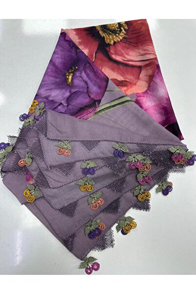 REYYAN EL İŞİ İĞNE OYALI YAZMA İĞNE OYASI TÜLBENT OYALI TÜRBAN (1 ADET) GÜL KURUSU RENGİNDEDİR