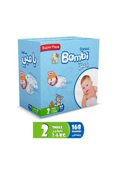 Sanita BAMBI DIAPERS (2) SMALL 3-6KG 168DIA