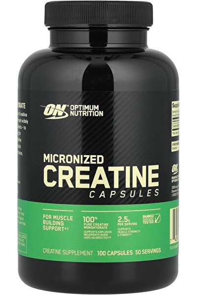 Optimum Nutrition كرياتين دقيق، 100 كبسولة