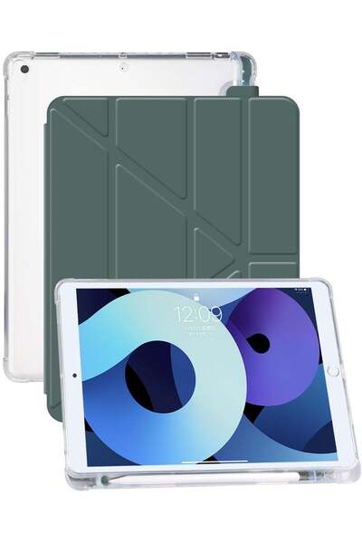 Rock Case for iPad 10.2 inch (9th/8th/7th Gen 2021/2020/2019) with Transparent Pencil Holder and Sho