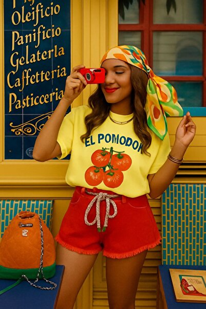 BENROMA EL POMODOR BASKILI UNİSEX TSHIRT