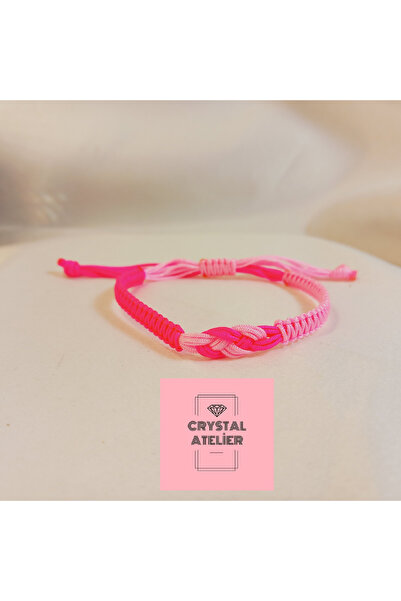 Crystal Atelier Infinity Figured Macrame Bracelet – Unisex Adjustable Handmad...