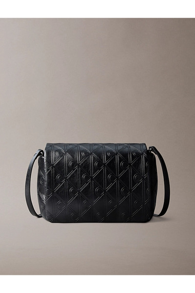 Calvin Klein Women's Ck Monogram Logo Long Handle Black Shoulder Bag Lv04F3412G-Ub1