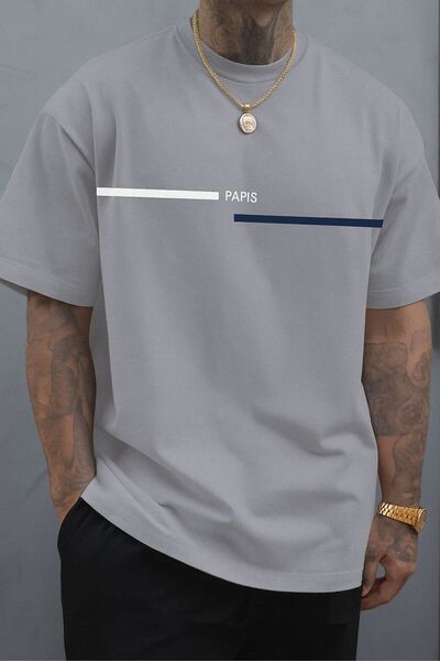 E-ROMA تيشيرت مطبوع عليه باريس للجنسين