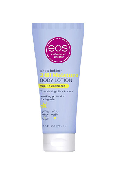 Eos إي أو إس‏ لوشن الجسم بنكهة الفانيليا والكشمير بحجم مناسب للسفر - 74 مل