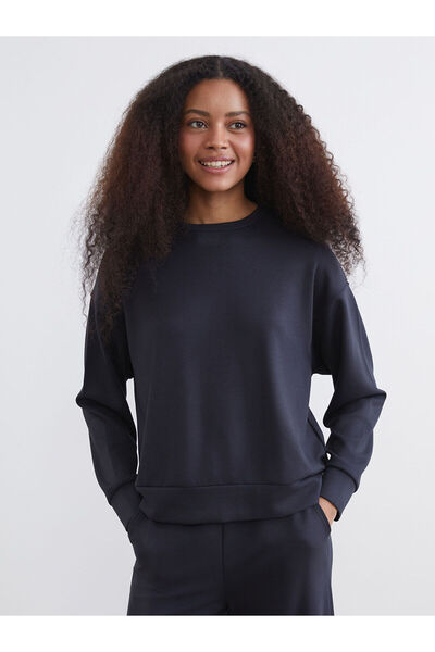 LC Waikiki Антрацит велосипедна блуза с голям размер за жени