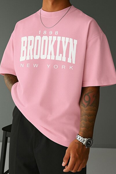 E-ROMA تيشيرت بروكلين مطبوع للجنسين 3Q2