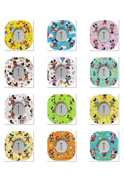 Dia BandTR Mickey Mouse - Dexcom G7 Sensör Koruyucu Bant 12'li Paket