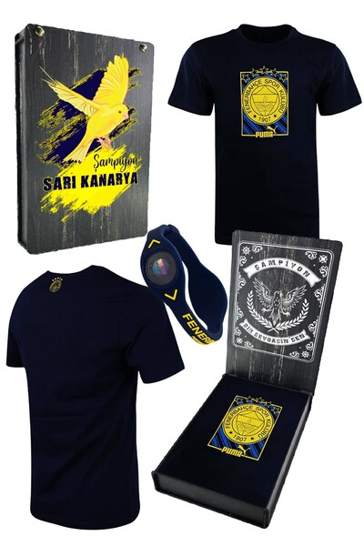 Fenerbahçe Puma Logo Laci Tshirt Uv Wooden Gift