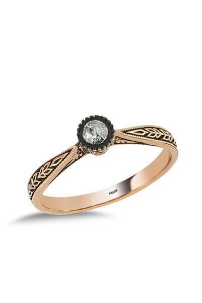 Assos Pırlanta 0.09 Karat Elmas Tektaş Yüzük