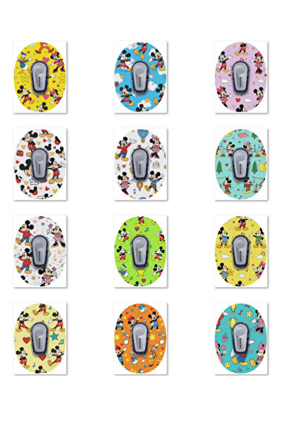 Dia BandTR Mickey Mouse - Dexcom G6 Sensör Koruyucu Bant 12'li Paket