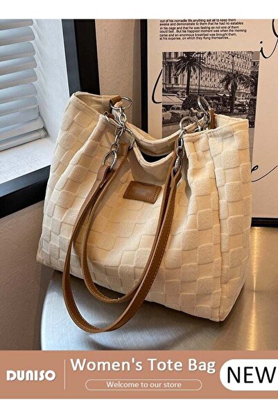 DOMEET Women's Shoulder Tote Bag Handbag For Women Large Capacity Bucket Bag Fashionable Travel Mess