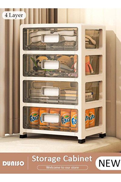 DOMEET 4-layers Drawer Storage Cabinet with Wheels