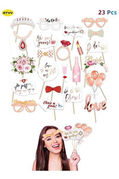 RTYY دعائم كشك التصوير لحفل توديع العزوبية، 23 قطعة من زينة حفلات توديع العزو...