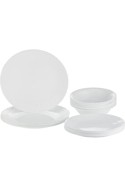 Corelle Bella Faenza 18 Piece Dinnerware Set White, Service for 6
