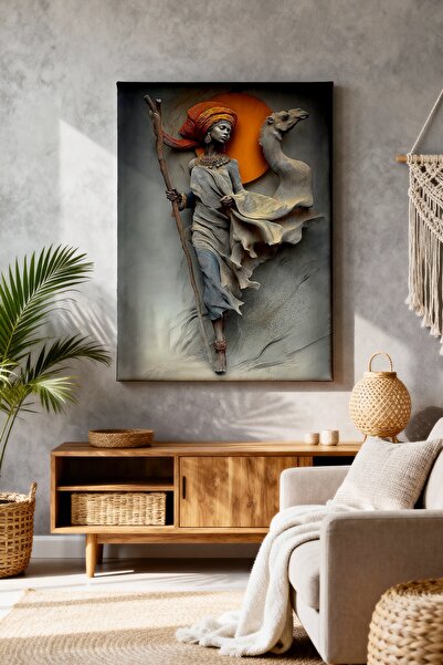 ART NEST DEKOR AFRİKALI KADIN CANVAS TABLO