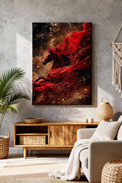 ART NEST DEKOR KIZIL EFSANE AT CANVAS TABLO