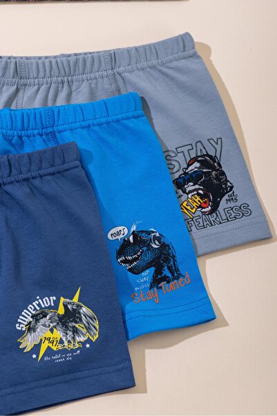 BAYKAR Момчешки памучни боксерки с принт, свободна кройка и еластичен пантало...