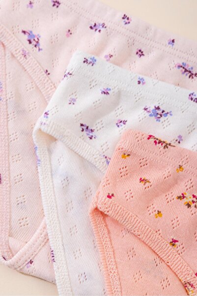 BAYKAR Chiloți bikini colorați din bumbac pentru fete cu imprimeu Pachet 3'li...