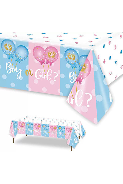 Generic 2 Pack Disposable Reveal Tablecloths 137 x 274cm Table Cloths Pink Bl...