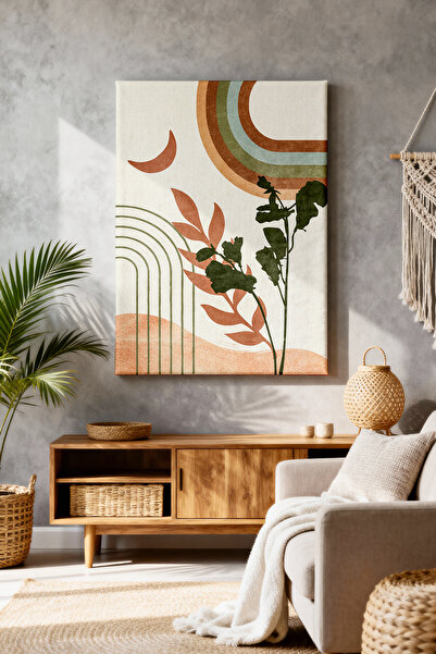 ART NEST DEKOR BOHEM RENKLİ KALIN ÇİZGİLER CANVAS TABLO