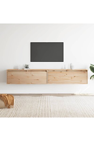 vidaxl Wall Cabinets 2 pcs 100x30x35 cm Solid Wood Pine