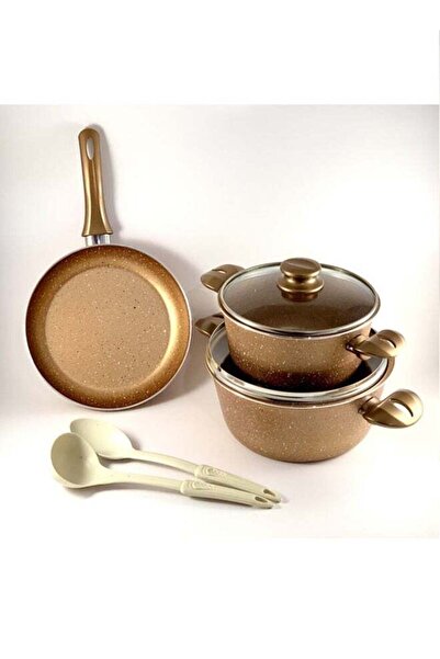 AVCI HOME MAKER Homemaker 7-Piece Granite Eva Non-Stick Cookware Set – Brown