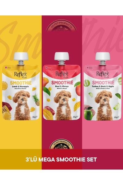 Reflex Plus Smoothie Kuzu Eti - Ananas & Biftek - Mango & Hindi - Ördek - Elm...