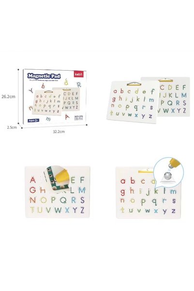 Kebo Double-Sided Magnetic Letter Tracing Board – Uppercase & Lowercase – 3+ Years