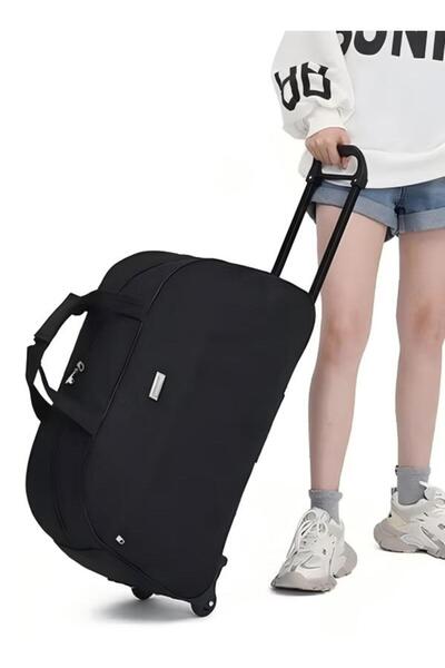 DOMEET Travel Duffel Bag with Pull Rod Luggage Collection Business Travel Suitcase Weekender Overnight Bag