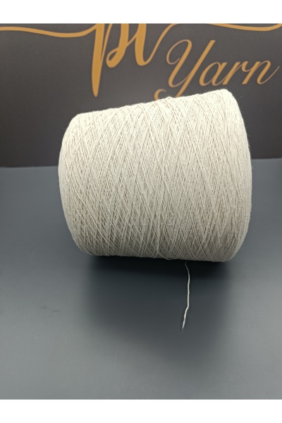 Pİ Yarn خيط حياكة يدوي من القطن 100%، 500 جرام، كريمي اللون