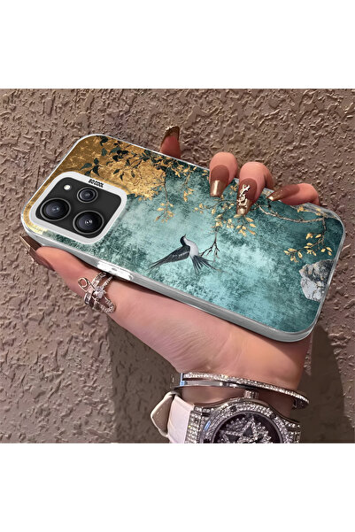 Hontinga حافظة هاتف Xiaomi Redmi 12 4G المتوافقة مع حماية الكاميرا، ظهر صلب م...