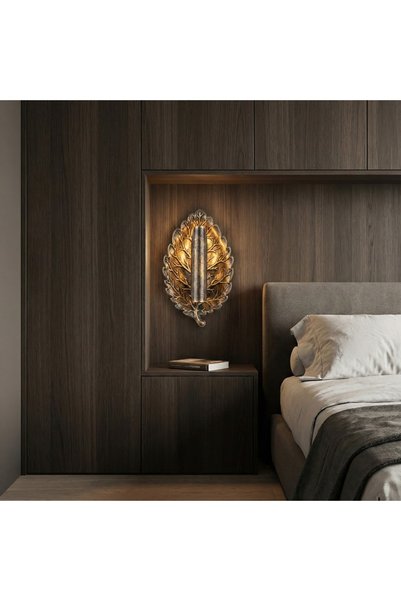 MOİRA Decor,G/9 Lampholder,Antique,Rustic Sconce Decorative Living Room Bedside Wall Lamp,Root-16080-M