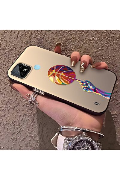 Hontinga حافظة هاتف متوافقة مع هاتف Realme C21، حماية للكاميرا، ظهر صلب مضاد ...