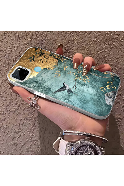 Hontinga حافظة هاتف متوافقة مع هاتف Realme C21Y/C25Y، حماية للكاميرا، ظهر صلب...