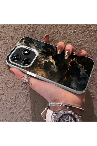 Hontinga حافظة هاتف متوافقة مع تكنو سبارك 10 برو، حماية للكاميرا، ظهر صلب مضا...