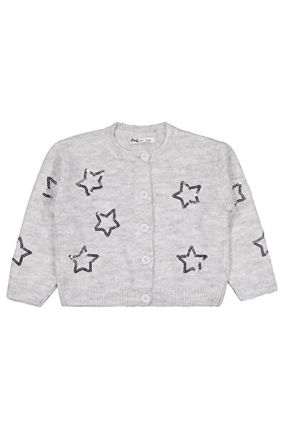 Civil Girls كارديجان مطرز بالترتر على شكل نجمة للأعمار من 2-5 سنوات - رمادي ل...
