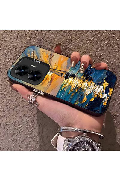 Hontinga حافظة هاتف متوافقة مع Realme C55، حماية للكاميرا، ظهر صلب مضاد للسقو...