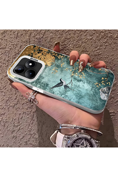 Hontinga حافظة هاتف متوافقة مع هاتف Realme Note 50 4G، حماية للكاميرا، ظهر صل...