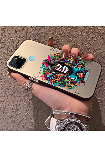 Hontinga حافظة هاتف متوافقة مع Realme C25Y/C21Y مع حماية للكاميرا وظهر صلب مض...