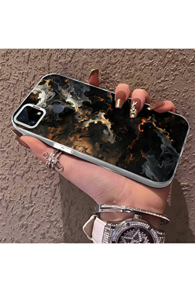 Hontinga حافظة هاتف متوافقة مع هاتف Realme C25S، حماية للكاميرا، ظهر صلب مضاد...