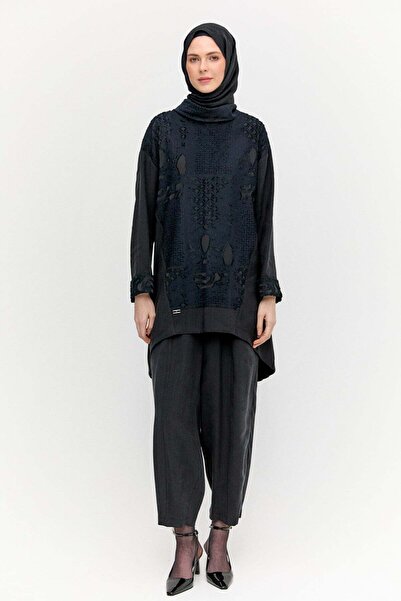 Setrms Yüksek Yakalı Lyocell Tunik