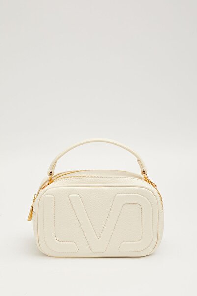 Levidor White Large Logo Handbag